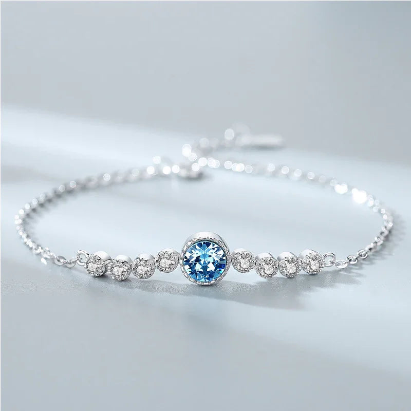 Glistening Ocean Bracelet | S925 Silver | Liora Crystal