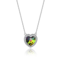Ocean’s Heart Pendant Necklace | S925 silver | Liora Crystal