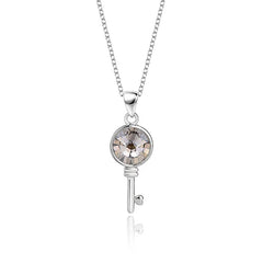 Liora Key Necklace | S925 Silver | Liora Crystal