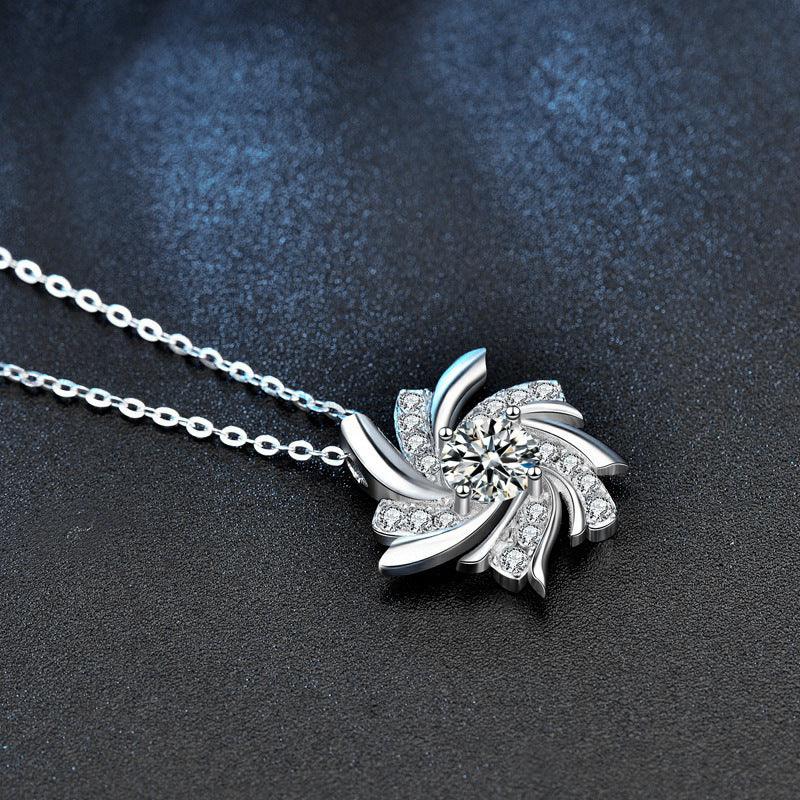 Stellar Swirl Moissanite Necklace - Liora