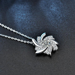 Stellar Swirl Moissanite Necklace - Liora