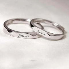 French "Je t'aime" Promise Pair | S925 Silver