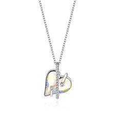 The OCEAN HEART Necklace  | S925 Silver | Liora Crystal