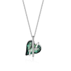 The OCEAN HEART Necklace  | S925 Silver | Liora Crystal