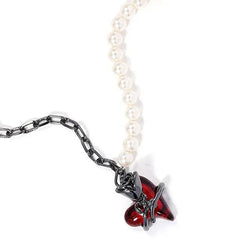 Crimson Bloom Pearl Bracelet | Sustainable Metal | Pearl