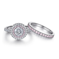Rosy Halo Ring | S925 Silver | Liora Gems