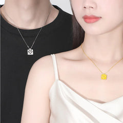 Pixel Heart Duo Pendant | S925 silver | Enamel