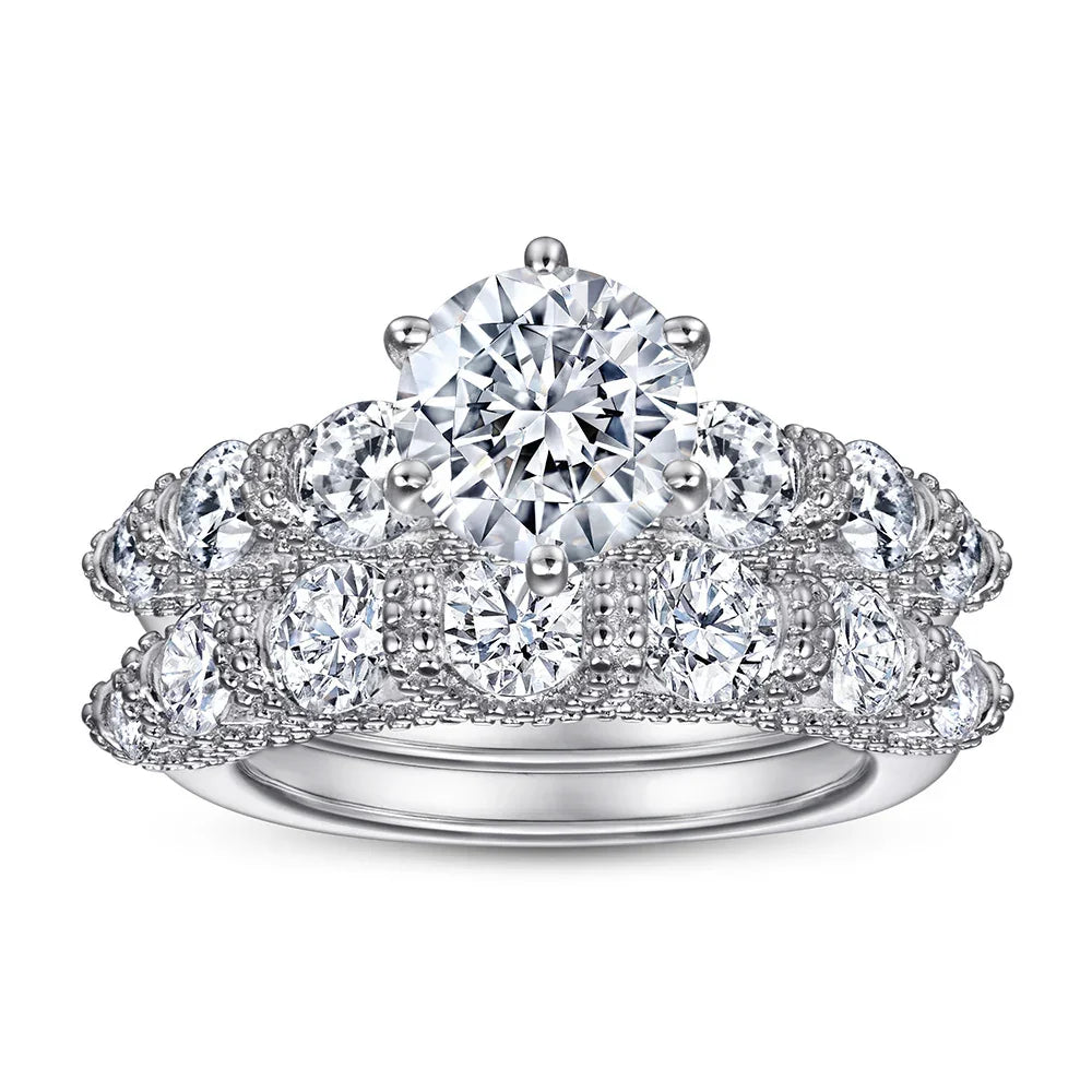 Eternity Duet Ring Set | S925 Silver | Liora Gems