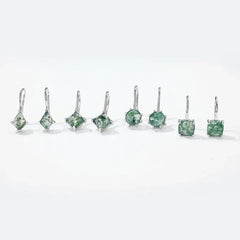 Forest Facets Earrings | S925 Silver | Moss Agate