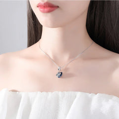 Regal Swan Luster Necklace | S925 Silver | Liora Crystal