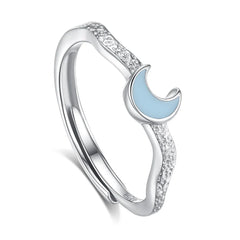 Starlight Channel Band and Lunar Whisper Band  | S925 Silver | Luminous enamel