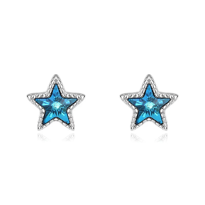 Stardust Ombre Stud Earrings  | S925 Silver | Liora Crystal