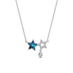 Celestial Twins Star Necklace  | S925 Silver | Liora Crystal
