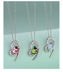The AURORA HEART Necklace  | S925 Silver | Liora Crystal