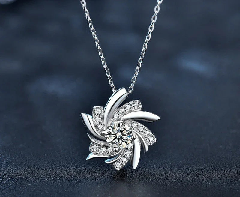 Stellar Swirl Moissanite Necklace - Liora