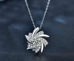 Stellar Swirl Moissanite Necklace - Liora