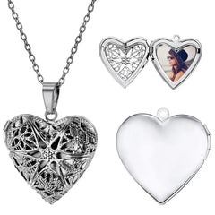 Laceheart Reliquary: Filigree Photo Locket Necklace