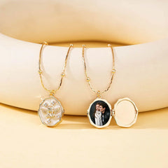 Whispered Pages: Angel Locket Necklace