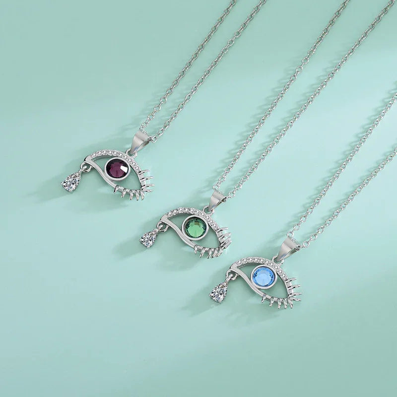 The DEMONIC Eye Necklace | S925 silver | Liora Crystal