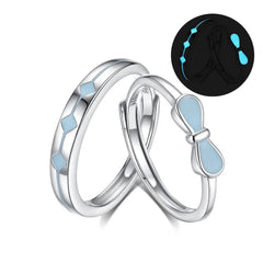 Lattice Glow Band and Dream Bow Band | S925 Silver | Luminous enamel