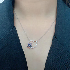 The CELEST Gradient Necklace  | S925 Silver | Liora Crystal