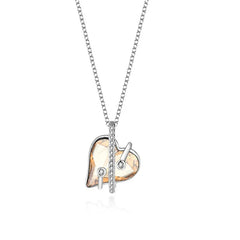 The OCEAN HEART Necklace  | S925 Silver | Liora Crystal
