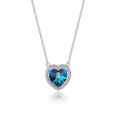 Ocean’s Heart Pendant Necklace | S925 silver | Liora Crystal