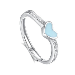 Stardust Current Band and  Heartstream Glow Ring | S925 Silver | Luminous enamel