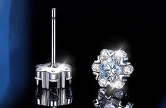 Snow Shadow Star - moissanite Earrings - Liora