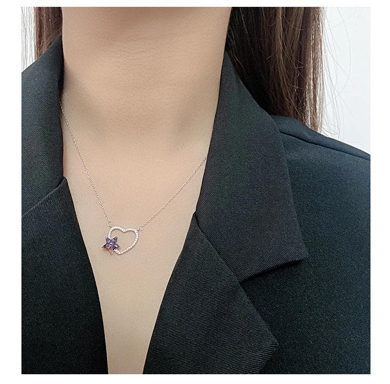 The CELEST Gradient Necklace  | S925 Silver | Liora Crystal