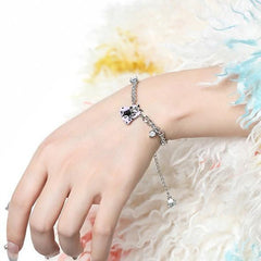 Dusky Enchantment Rabbit Bracelet | Sustainable Metal | Enamel