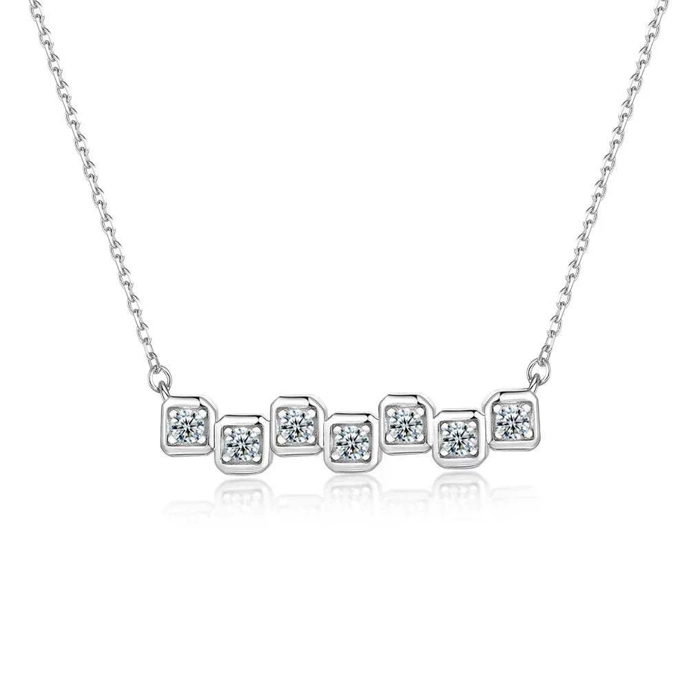 Geometric Square Necklace | S925 Silver | Liora Gems