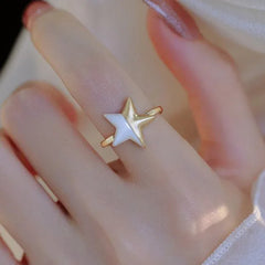 Celestial Duality Ring | Sustainable Metal | Mother-of-Pearl