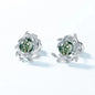 Leaf Vine Moss Earrings Sterling Silver | S925 Silver | Moss Agate