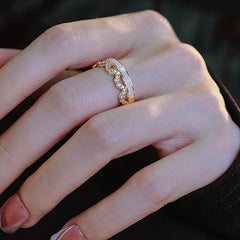 Crown & Shell Ring | Sustainable Metal | Liora Gems