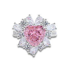 4ct PINK LIORA HEART RING | S925 Silver | Liora Gems
