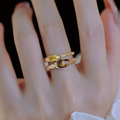 Golden Gaze Ring | Sustainable Metal | Tiger's Eye