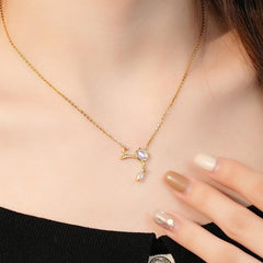 Purr & Glimmer Cat-Fish Necklace  | S925 Silver | Liora Crystal