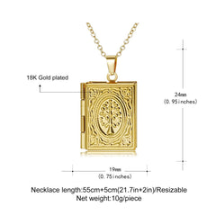 Cherished Square photo necklace