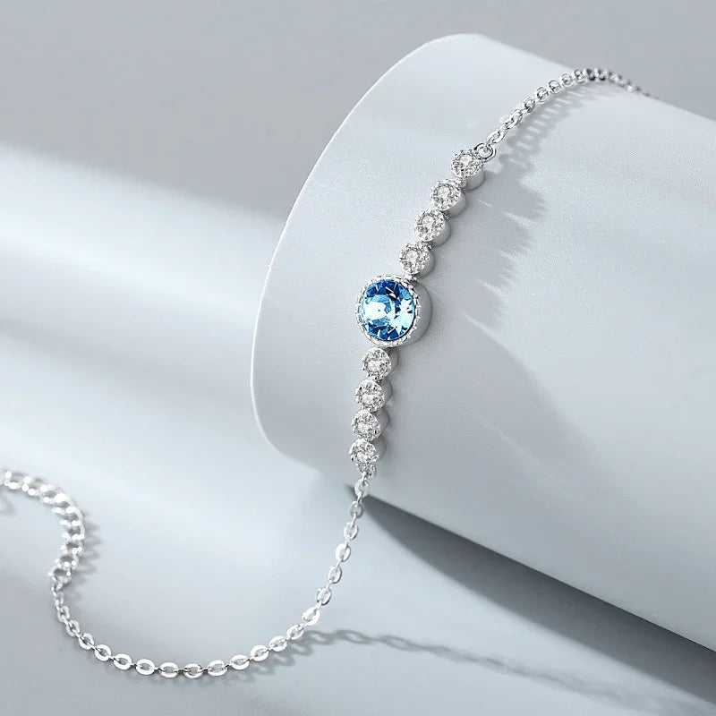Glistening Ocean Bracelet | S925 Silver | Liora Crystal