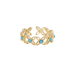 French Garden Ring | Sustainable Metal | Liora Crystal