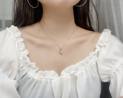 Heart - to - Heart Diamond Necklace - Liora