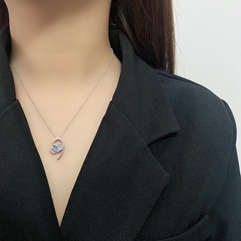 The AURORA HEART Necklace  | S925 Silver | Liora Crystal