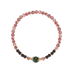 Blushed Rosewood Bracelet | Agate | Hetian jade