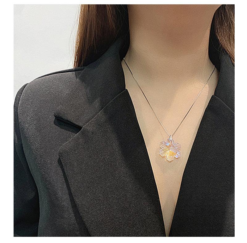Frostlight Snowflake Necklace  | S925 Silver | Liora Crystal