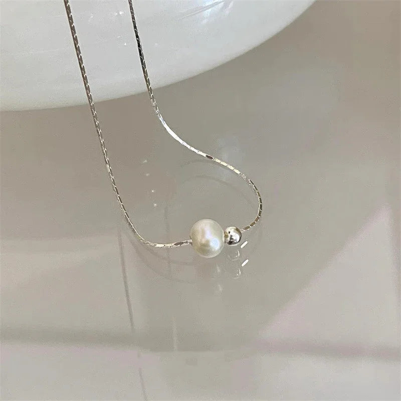 Silver Beads Reflecting Pearls| S925 Silver