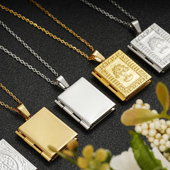 Cherished Square photo necklace