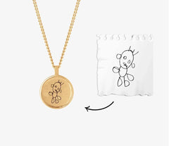 Timeless Whispers: Vintage Engraved Round Necklace