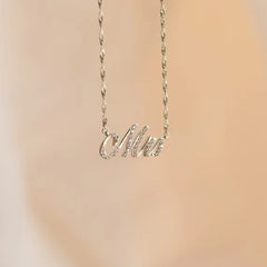 Birthstones & Name Engraving Necklace
