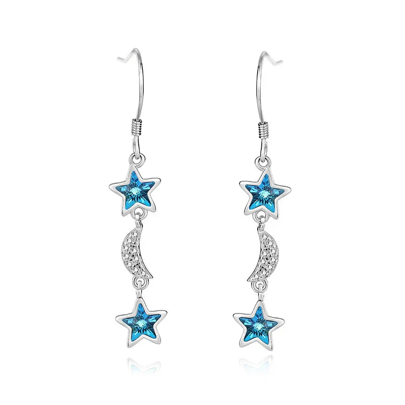 Liora Stellar Nocturne Drop Earrings  | S925 Silver | Liora Crystal